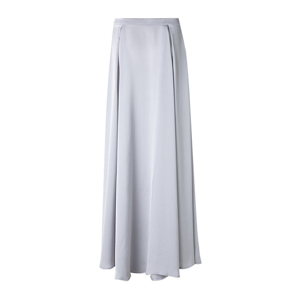 Silver Satin Skirt