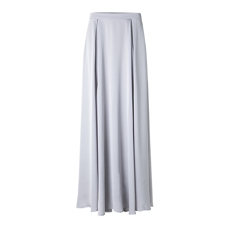 Silver Satin Skirt