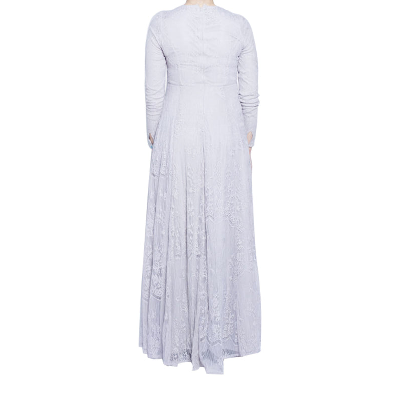 Lunar Grey Lace Gown